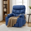image:imageMCombo Power Lift Recliner Chair for Elderly for Mom Electric Lift Chair with Extended Footrest USB Ports Cup Holders Faux Leather 7287 Dark Grey MediumNavy Blue