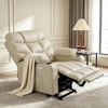 image:imageMCombo Power Lift Recliner Chair for Elderly for Mom Electric Lift Chair with Extended Footrest USB Ports Cup Holders Faux Leather 7287 Dark Grey MediumBeige