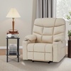image:imageMCombo Power Lift Recliner Chair for Elderly for Mom Electric Lift Chair with Extended Footrest USB Ports Cup Holders Faux Leather 7287 Dark Grey MediumCream White