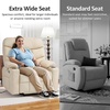 image:imageMCombo Power Lift Recliner Chair for Elderly for Mom Electric Lift Chair with Extended Footrest USB Ports Cup Holders Faux Leather 7287 Dark Grey MediumCream White