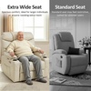 image:imageMCombo Power Lift Recliner Chair for Elderly for Mom Electric Lift Chair with Extended Footrest USB Ports Cup Holders Faux Leather 7287 Dark Grey MediumBeige