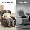 image:imageMCombo Power Lift Recliner Chair for Elderly for Mom Electric Lift Chair with Extended Footrest USB Ports Cup Holders Faux Leather 7287 Dark Grey MediumDark Brown