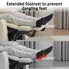 image:imageMCombo Power Lift Recliner Chair for Elderly for Mom Electric Lift Chair with Extended Footrest USB Ports Cup Holders Faux Leather 7287 Dark Grey MediumBeige