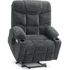 image:imageMCombo Power Lift Recliner Chair with Extended Footrest for Elderly People Fabric 7283 Dark Gray LargeDark Gray