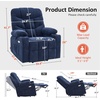 image:imageMCombo Power Lift Recliner Chair with Extended Footrest for Elderly People Fabric 7283 Dark Gray LargeNavy Blue