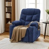 image:imageMCombo Power Lift Recliner Chair with Extended Footrest for Elderly People Fabric 7283 Dark Gray LargeNavy Blue