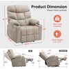 image:imageMCombo Power Lift Recliner Chair with Extended Footrest for Elderly People Fabric 7283 Dark Gray LargeOatmeal