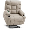 image:imageMCombo Power Lift Recliner Chair with Extended Footrest for Elderly People Fabric 7283 Dark Gray LargeOatmeal