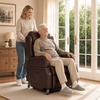 image:imageMCombo Power Lift Recliner Chair with Wheels for Elderly 7118 Dark Brown  5 Vertical Lift EasyRoll Wheels for Mobility Removable Armrests Easy Side Transfers Breathable Faux LeatherDark Brown