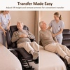 image:imageMCombo Power Lift Recliner Chair with Wheels for Elderly 7118 Dark Brown  5 Vertical Lift EasyRoll Wheels for Mobility Removable Armrests Easy Side Transfers Breathable Faux LeatherDark Brown