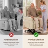 image:imageMCombo Power Lift Recliner Chair with Wheels for Elderly 7118 Dark Brown  5 Vertical Lift EasyRoll Wheels for Mobility Removable Armrests Easy Side Transfers Breathable Faux LeatherCream White