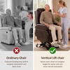 image:imageMCombo Power Lift Recliner Chair with Wheels for Elderly 7118 Dark Brown  5 Vertical Lift EasyRoll Wheels for Mobility Removable Armrests Easy Side Transfers Breathable Faux LeatherDark Brown