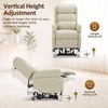 image:imageMCombo Power Lift Recliner Chair with Wheels for Elderly 7118 Dark Brown  5 Vertical Lift EasyRoll Wheels for Mobility Removable Armrests Easy Side Transfers Breathable Faux LeatherCream White