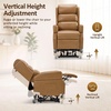 image:imageMCombo Power Lift Recliner Chair with Wheels for Elderly 7118 Dark Brown  5 Vertical Lift EasyRoll Wheels for Mobility Removable Armrests Easy Side Transfers Breathable Faux LeatherTawny