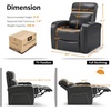 image:imageMCombo Power Recliner Chairs Leather Recliner Chair for Adults Home Theater Seating with Adjustable Headrest USB Ports LED Light amp Armrest Storage Recliners for Living Room HTS400 Neutral GreyNeutral Grey