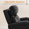 image:imageMCombo Power Recliner Chairs Leather Recliner Chair for Adults Home Theater Seating with Adjustable Headrest USB Ports LED Light amp Armrest Storage Recliners for Living Room HTS400 Neutral GreyBlack