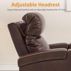 image:imageMCombo Power Recliner Chairs Leather Recliner Chair for Adults Home Theater Seating with Adjustable Headrest USB Ports LED Light amp Armrest Storage Recliners for Living Room HTS400 Neutral GreyLight Brown