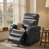 image:imageMCombo Power Recliner Chairs Leather Recliner Chair for Adults Home Theater Seating with Adjustable Headrest USB Ports LED Light amp Armrest Storage Recliners for Living Room HTS400 Neutral GreyNeutral Grey