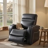 image:imageMCombo Power Recliner Chairs Leather Recliner Chair for Adults Home Theater Seating with Adjustable Headrest USB Ports LED Light amp Armrest Storage Recliners for Living Room HTS400 Neutral GreyBlack