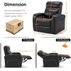 image:imageMCombo Power Recliner Chairs Leather Recliner Chair for Adults Home Theater Seating with Adjustable Headrest USB Ports LED Light amp Armrest Storage Recliners for Living Room HTS400 Neutral GreyBlack