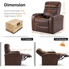 image:imageMCombo Power Recliner Chairs Leather Recliner Chair for Adults Home Theater Seating with Adjustable Headrest USB Ports LED Light amp Armrest Storage Recliners for Living Room HTS400 Neutral GreyLight Brown