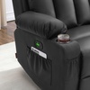 image:imageMCombo Power Reclining Sofa with Heat and VibrationUSB Ports Cup Holders3Seat Dual Recliner Sofa for Living Room 6077 Cream White 3 SeaterBlack