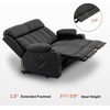image:imageMCombo Power Reclining Sofa with Heat and VibrationUSB Ports Cup Holders3Seat Dual Recliner Sofa for Living Room 6077 Cream White 3 SeaterBlack