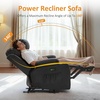 image:imageMCombo Power Reclining Sofa with Heat and VibrationUSB Ports Cup Holders3Seat Dual Recliner Sofa for Living Room 6077 Cream White 3 SeaterBlack