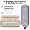 image:imageMCombo Power Reclining Sofa with Heat and VibrationUSB Ports Cup Holders3Seat Dual Recliner Sofa for Living Room 6077 Cream White 3 SeaterCream White