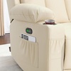 image:imageMCombo Power Reclining Sofa with Heat and VibrationUSB Ports Cup Holders3Seat Dual Recliner Sofa for Living Room 6077 Cream White 3 SeaterCream White