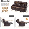 image:imageMCombo Power Reclining Sofa with Heat and VibrationUSB Ports Cup Holders3Seat Dual Recliner Sofa for Living Room 6077 Cream White 3 SeaterDark Brown