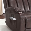 image:imageMCombo Power Reclining Sofa with Heat and VibrationUSB Ports Cup Holders3Seat Dual Recliner Sofa for Living Room 6077 Cream White 3 SeaterDark Brown
