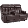 image:imageMCombo Power Reclining Sofa with Heat and VibrationUSB Ports Cup Holders3Seat Dual Recliner Sofa for Living Room 6077 Cream White 3 SeaterDark Brown
