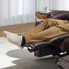 image:imageMCombo Power Reclining Sofa with Heat and VibrationUSB Ports Cup Holders3Seat Dual Recliner Sofa for Living Room 6077 Cream White 3 SeaterDark Brown