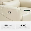image:imageMCombo Power Swivel Rocker Recliner with Lumbar Support Faux Leather Electric Nursery Glider Recliner Chair for Adults 6922 Cream WhiteCream White