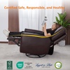 image:imageMCombo Power Swivel Rocker Recliner with Lumbar Support Faux Leather Electric Nursery Glider Recliner Chair for Adults 6922 Cream WhiteDark Brown