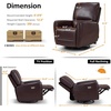 image:imageMCombo Power Swivel Rocker Recliner with Lumbar Support Faux Leather Electric Nursery Glider Recliner Chair for Adults 6922 Cream WhiteDark Brown