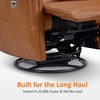 image:imageMCombo Power Swivel Rocker Recliner with Lumbar Support Faux Leather Electric Nursery Glider Recliner Chair for Adults 6922 Cream WhiteOrange