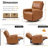 image:imageMCombo Power Swivel Rocker Recliner with Lumbar Support Faux Leather Electric Nursery Glider Recliner Chair for Adults 6922 Cream WhiteOrange