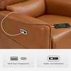 image:imageMCombo Power Swivel Rocker Recliner with Lumbar Support Faux Leather Electric Nursery Glider Recliner Chair for Adults 6922 Cream WhiteOrange