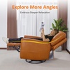 image:imageMCombo Power Swivel Rocker Recliner with Lumbar Support Faux Leather Electric Nursery Glider Recliner Chair for Adults 6922 Cream WhiteOrange