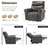 image:imageMCombo Power Wall Hugger Recliner Chair for Small Space RV Living Room USB amp USBC Charging Ports Modern Rolled Arm Recliner Faux Leather PR630 Navy Blue MediumDark Grey