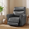 image:imageMCombo Power Wall Hugger Recliner Chair for Small Space RV Living Room USB amp USBC Charging Ports Modern Rolled Arm Recliner Faux Leather PR630 Navy Blue MediumDark Grey