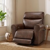 image:imageMCombo Power Wall Hugger Recliner Chair for Small Space RV Living Room USB amp USBC Charging Ports Modern Rolled Arm Recliner Faux Leather PR630 Navy Blue MediumDark Brown