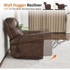 image:imageMCombo Power Wall Hugger Recliner Chair for Small Space RV Living Room USB amp USBC Charging Ports Modern Rolled Arm Recliner Faux Leather PR630 Navy Blue MediumDark Brown