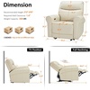 image:imageMCombo Power Wall Hugger Recliner Chair for Small Space RV Living Room USB amp USBC Charging Ports Modern Rolled Arm Recliner Faux Leather PR630 Navy Blue MediumBeige