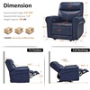 image:imageMCombo Power Wall Hugger Recliner Chair for Small Space RV Living Room USB amp USBC Charging Ports Modern Rolled Arm Recliner Faux Leather PR630 Navy Blue MediumNavy Blue