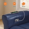image:imageMCombo Power Wall Hugger Recliner Chair for Small Space RV Living Room USB amp USBC Charging Ports Modern Rolled Arm Recliner Faux Leather PR630 Navy Blue MediumNavy Blue