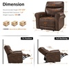image:imageMCombo Power Wall Hugger Recliner Chair for Small Space RV Living Room USB amp USBC Charging Ports Modern Rolled Arm Recliner Faux Leather PR630 Navy Blue MediumDark Brown