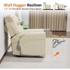 image:imageMCombo Power Wall Hugger Recliner Chair for Small Space RV Living Room USB amp USBC Charging Ports Modern Rolled Arm Recliner Faux Leather PR630 Navy Blue MediumBeige